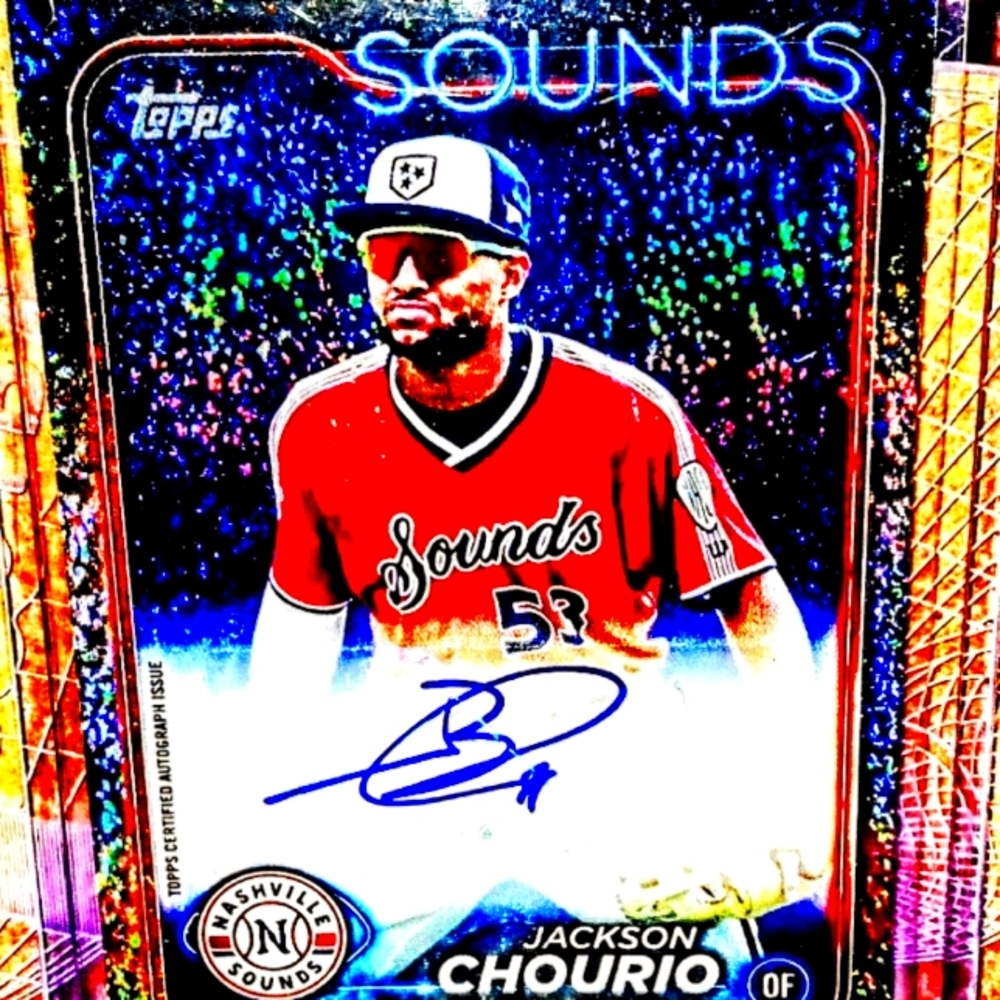 Jackson Chourio Autographed Rookie Card Serial #'d to /199 10/199 Case Hit SSP
